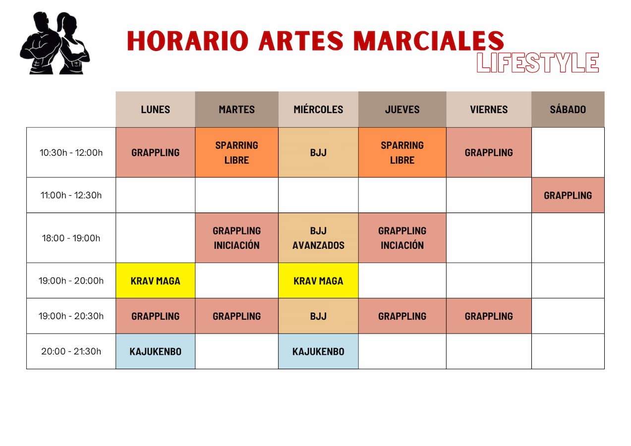 horario artes marciales en lifestyle